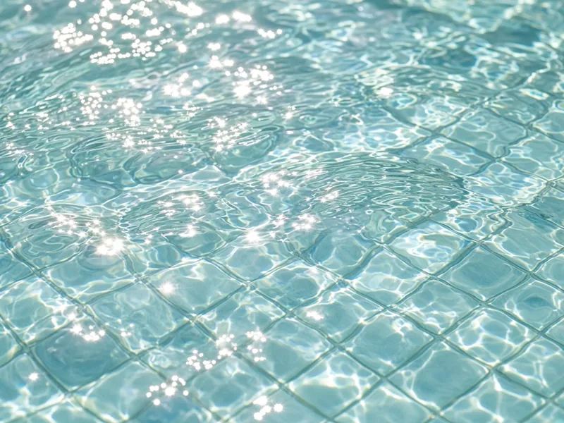 Sparkling pool water close-up